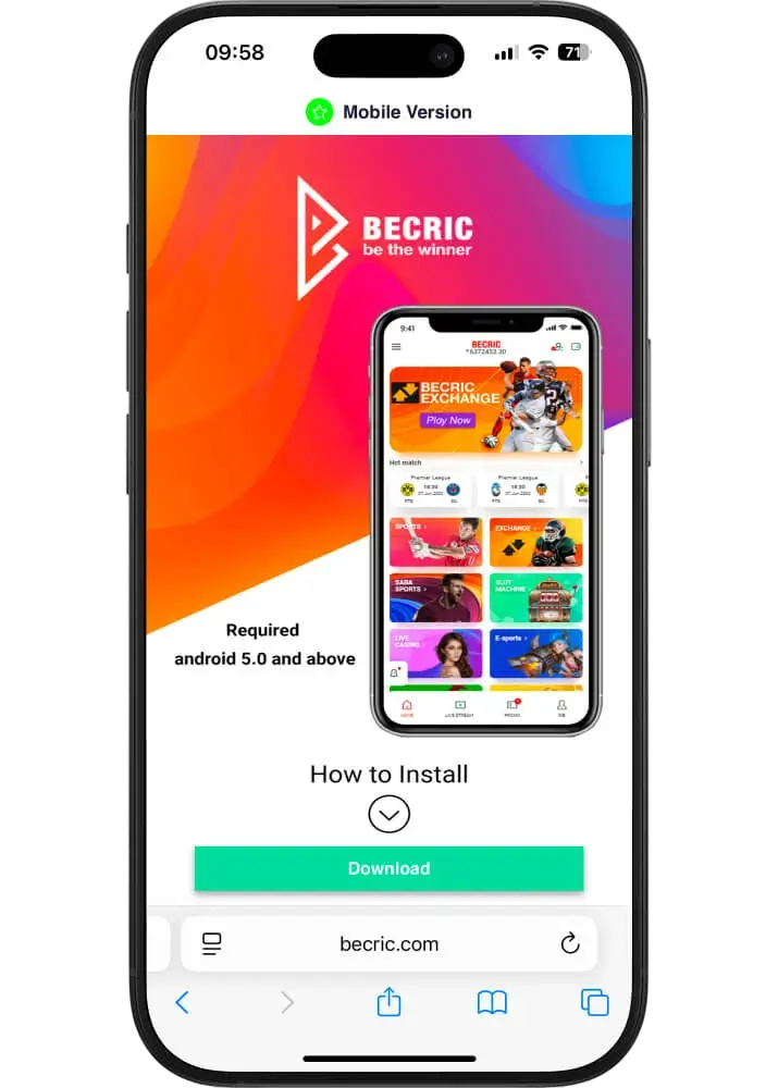BeCric official mobile app